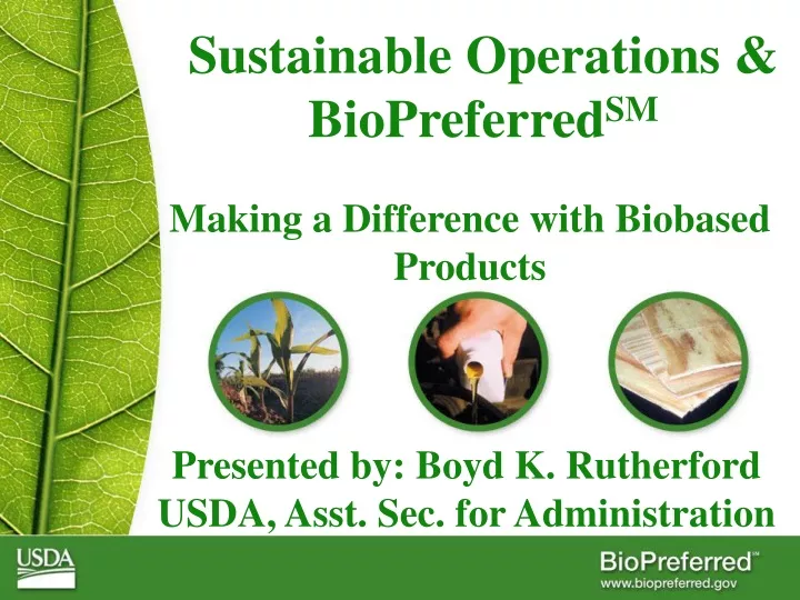 sustainable operations biopreferred sm
