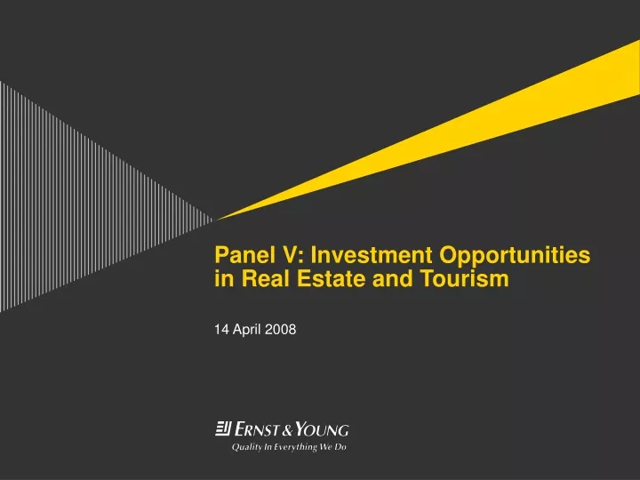panel v investment opportunities in real estate and tourism
