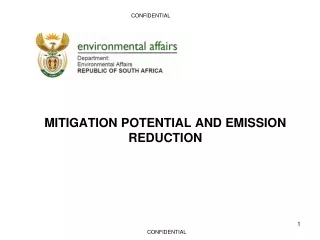 Mitigation potential and emission reduction