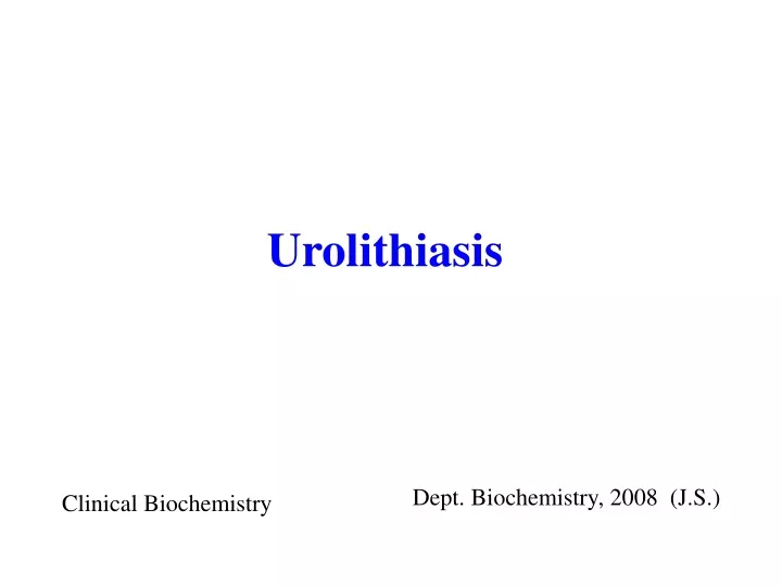 urolithiasis