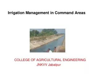 Irrigation Management in Command Areas