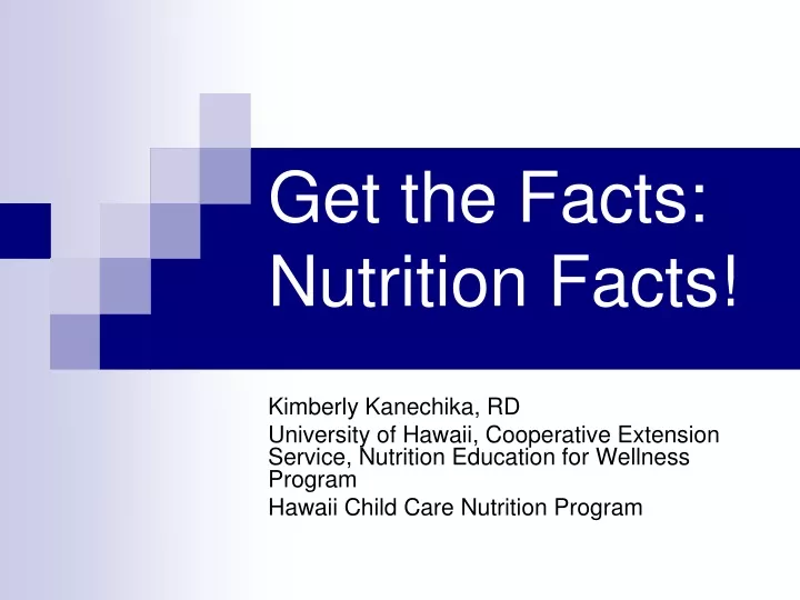get the facts nutrition facts