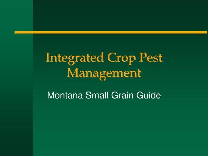 integrated crop pest management