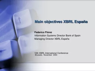 Main objectives XBRL España