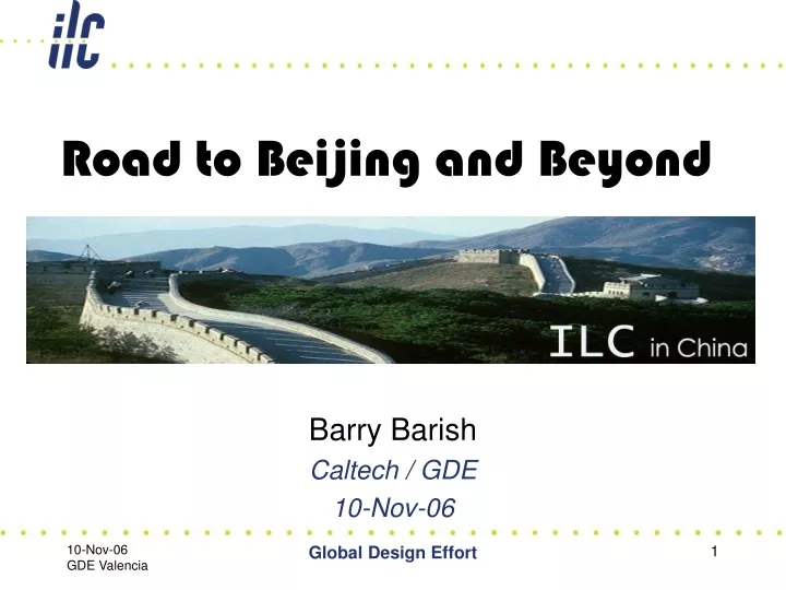 road to beijing and beyond