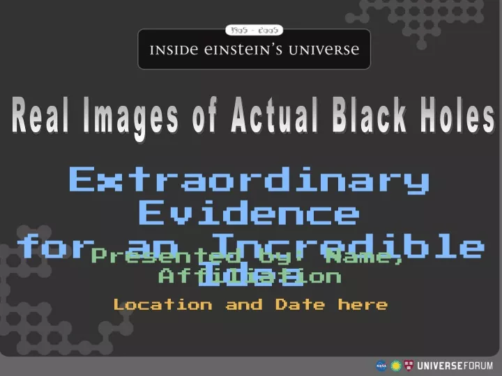 real images of actual black holes