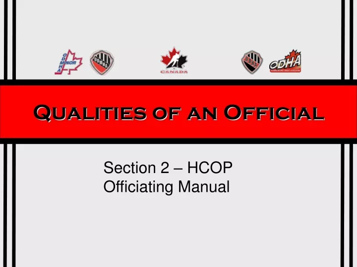 qualities of an official