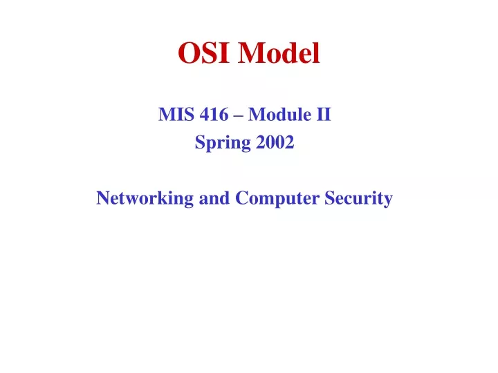 osi model