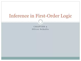 Inference in First-Order Logic