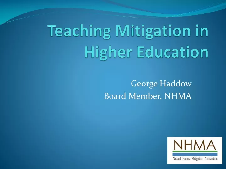 teaching mitigation in higher education