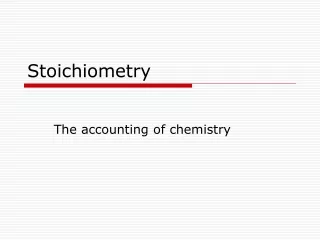 Stoichiometry