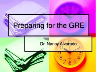 Preparing for the GRE