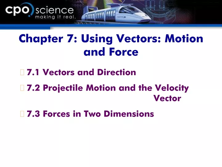 chapter 7 using vectors motion and force