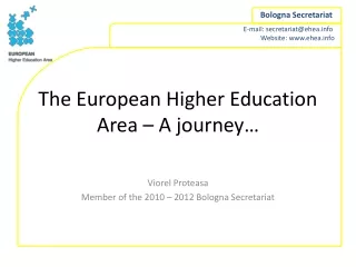 The European Higher Education Area – A journey…