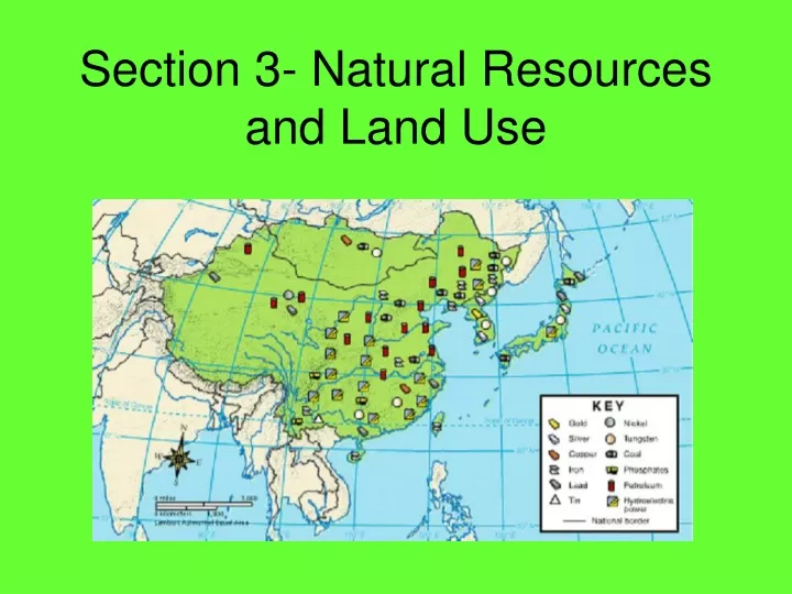 section 3 natural resources and land use