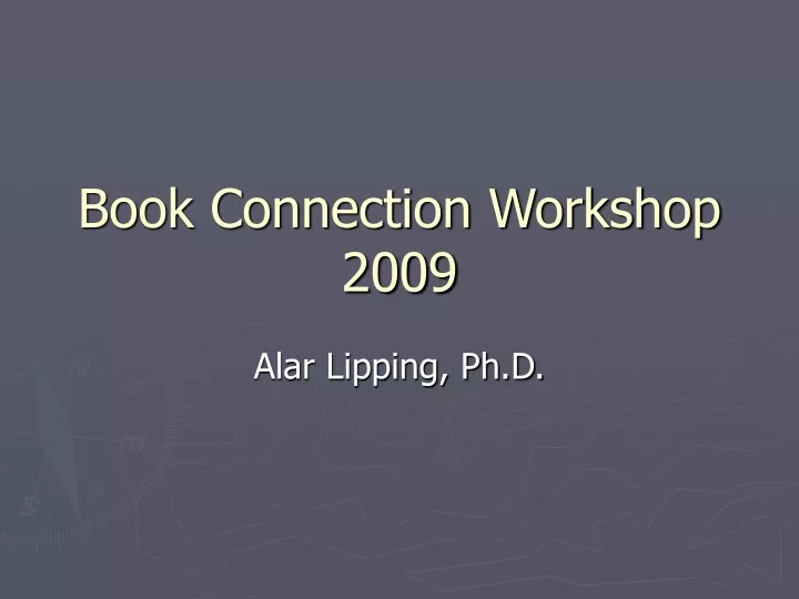 book connection workshop 2009
