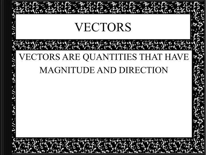 vectors