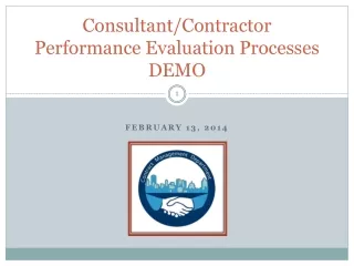 Consultant/Contractor Performance Evaluation Processes  DEMO