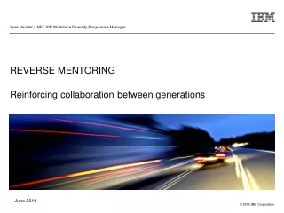 REVERSE MENTORING  Reinforcing collaboration between generations