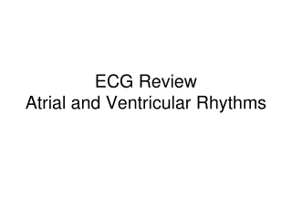ECG Review Atrial and Ventricular Rhythms