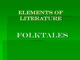 Elements of Literature