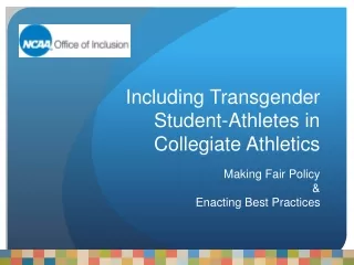 Including Transgender Student-Athletes in Collegiate Athletics