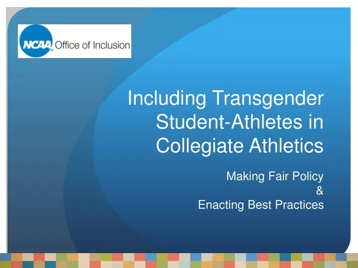 including transgender student athletes in collegiate athletics