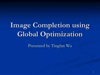 Image Completion using Global Optimization