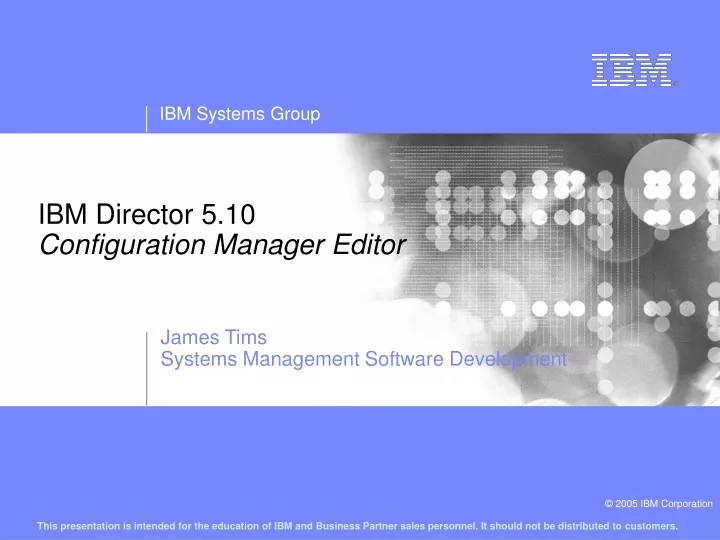 ibm director 5 10 configuration manager editor