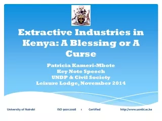 Extractive Industries in Kenya: A Blessing or A Curse
