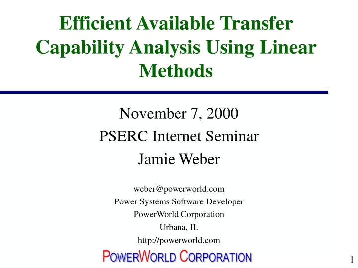 efficient available transfer capability analysis using linear methods