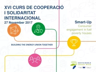 XVI CURS DE COOPERACIÓ I SOLIDARITAT INTERNACIONAL 27 November 2017