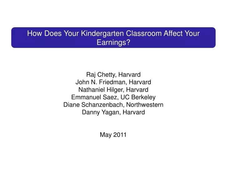 how does your kindergarten classroom affect your