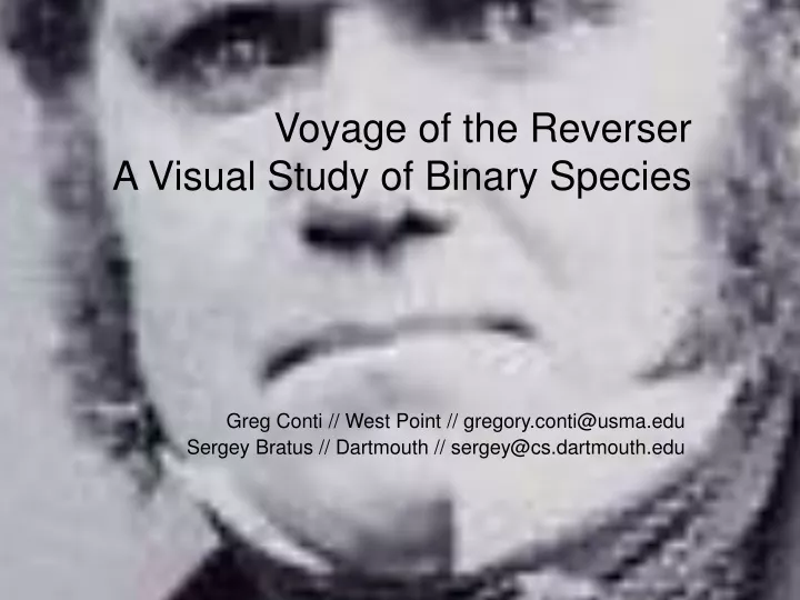 voyage of the reverser a visual study of binary species