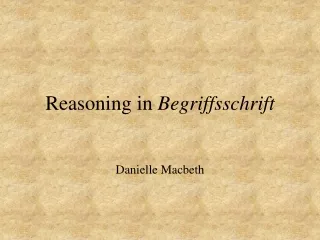 Reasoning in  Begriffsschrift