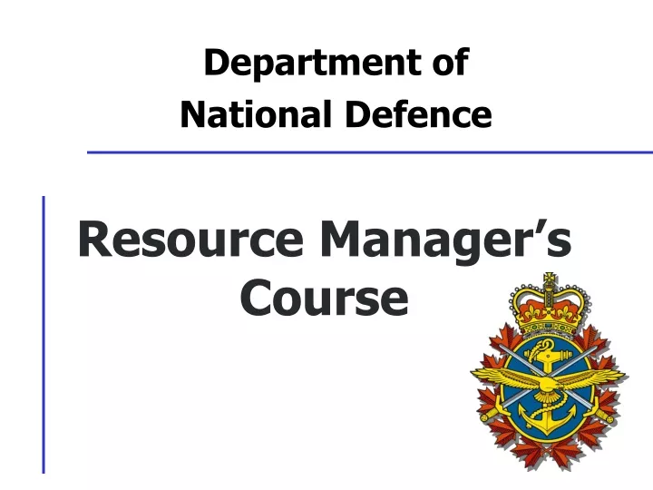 resource manager s course