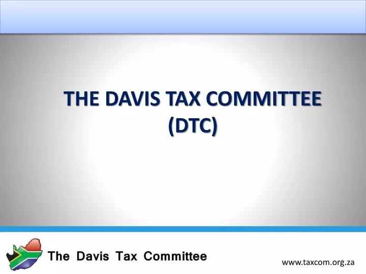 the davis tax committee dtc