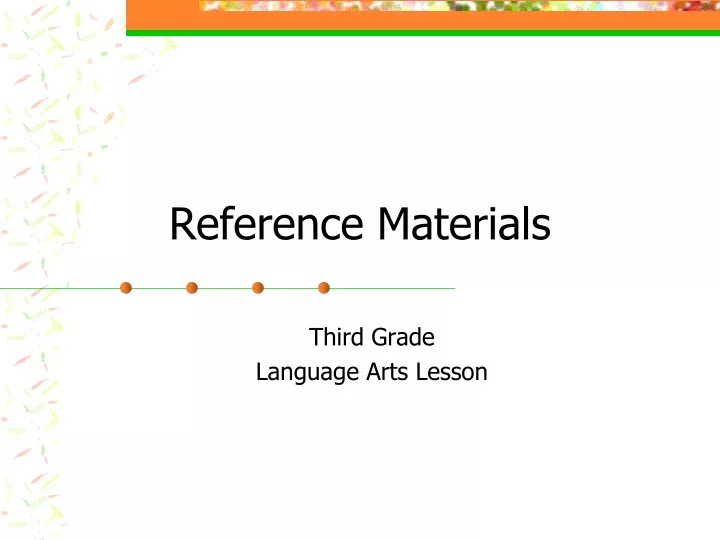 reference materials