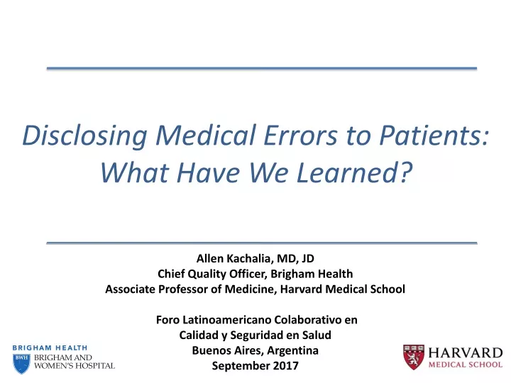 disclosing medical errors to patients what have we learned