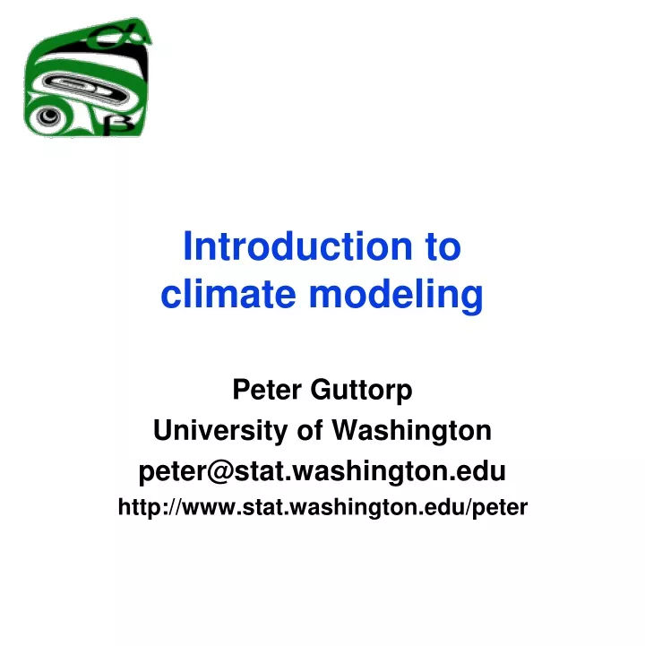 introduction to climate modeling