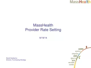 MassHealth Provider Rate Setting 9/19/14