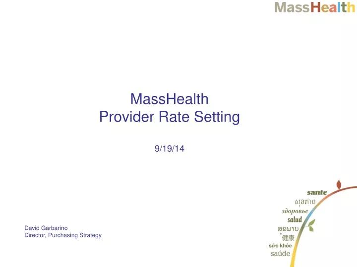 masshealth provider rate setting 9 19 14