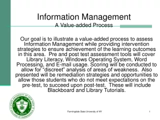 Information Management A  Value-added Process