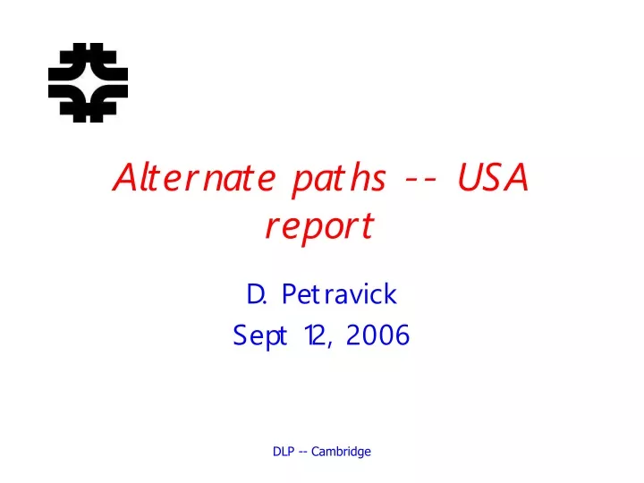 alternate paths usa report