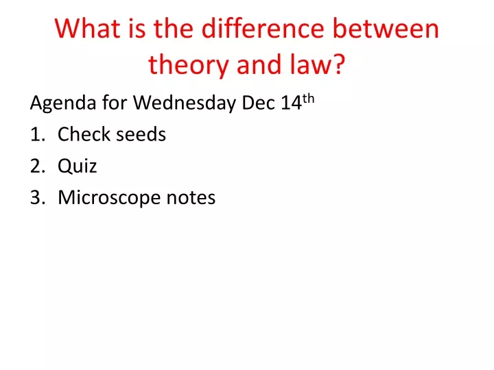 what is the difference between theory and law