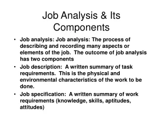 Job Analysis &amp; Its Components