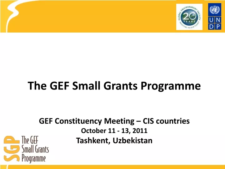 the gef small grants programme gef constituency