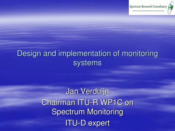 design and implementation of monitoring systems