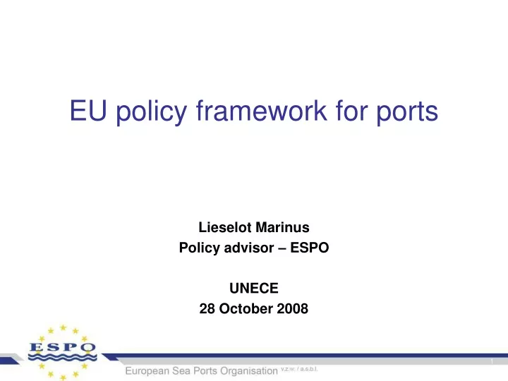 eu policy framework for ports