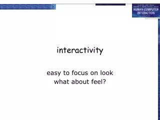 interactivity